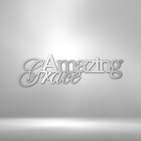 Scripture Sign Amazing Grace James 4:6 Steel Sign Laser Cut Powder Coated Home